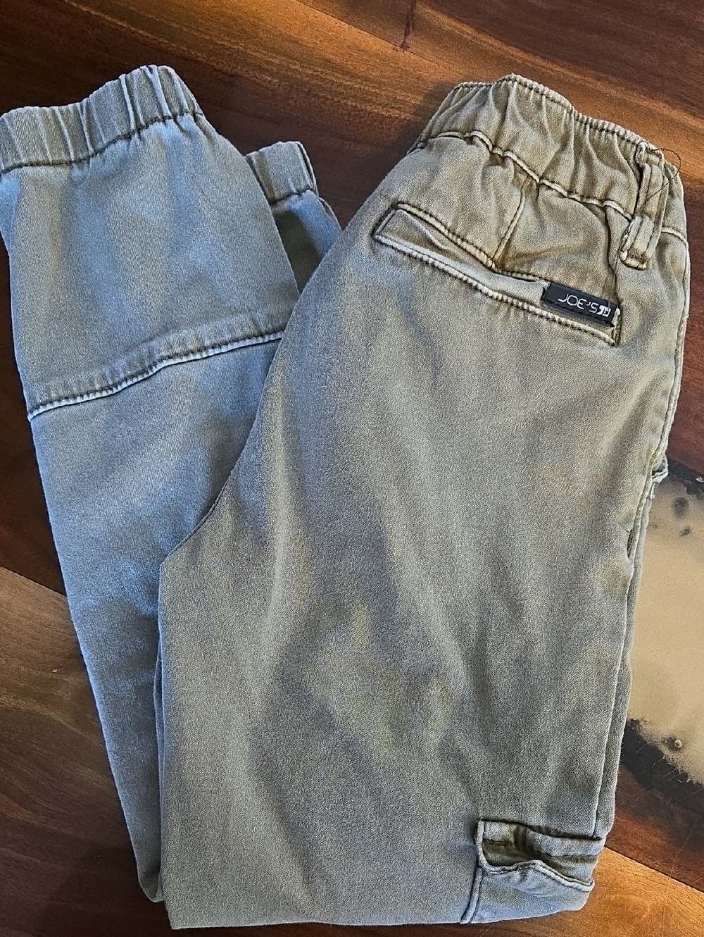Joe's Jeans Olive-Tone Elastic Waist Pants
